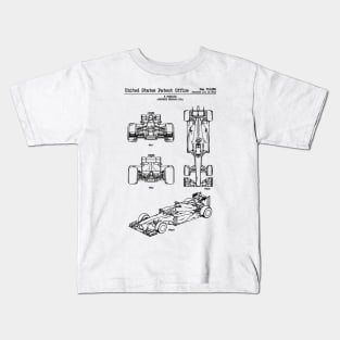 Ferrari Indy Race Car 2013 Patent Black Kids T-Shirt